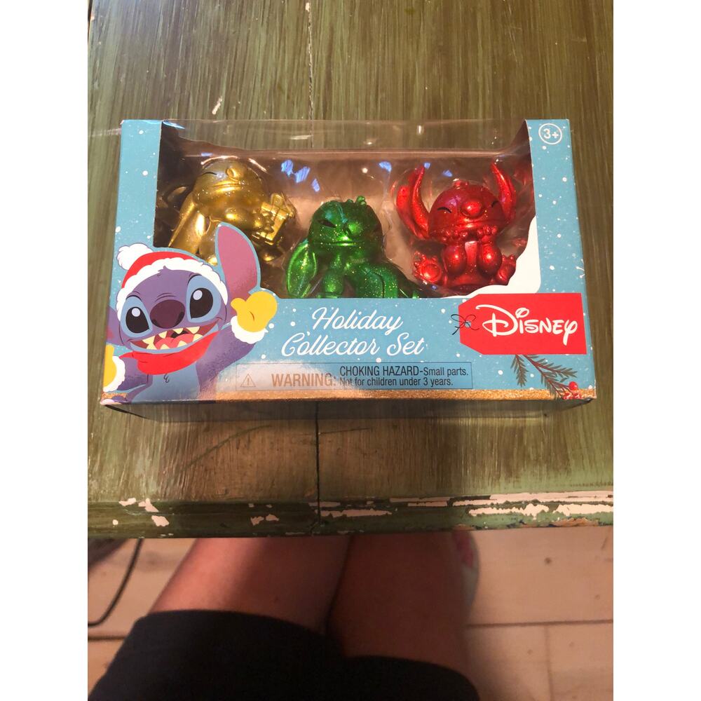 Disney Lilo & Stitch NEW Holiday Collector 3 Piece Christmas Action Figure Set